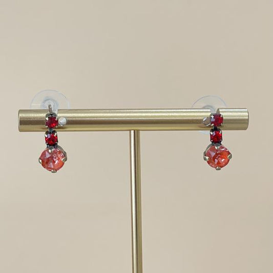 ARETES FANNYS ROJOS