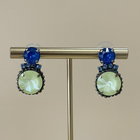ARETES CALYPSO AMARILLO CHANTILLY Y AZUL