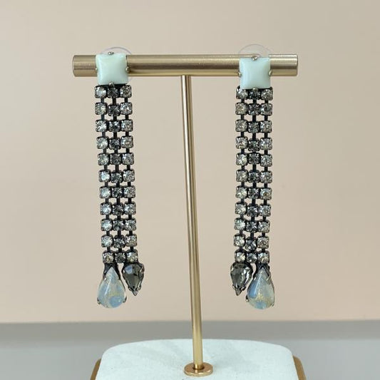 ARETES ZEUS GRIS BLANCO