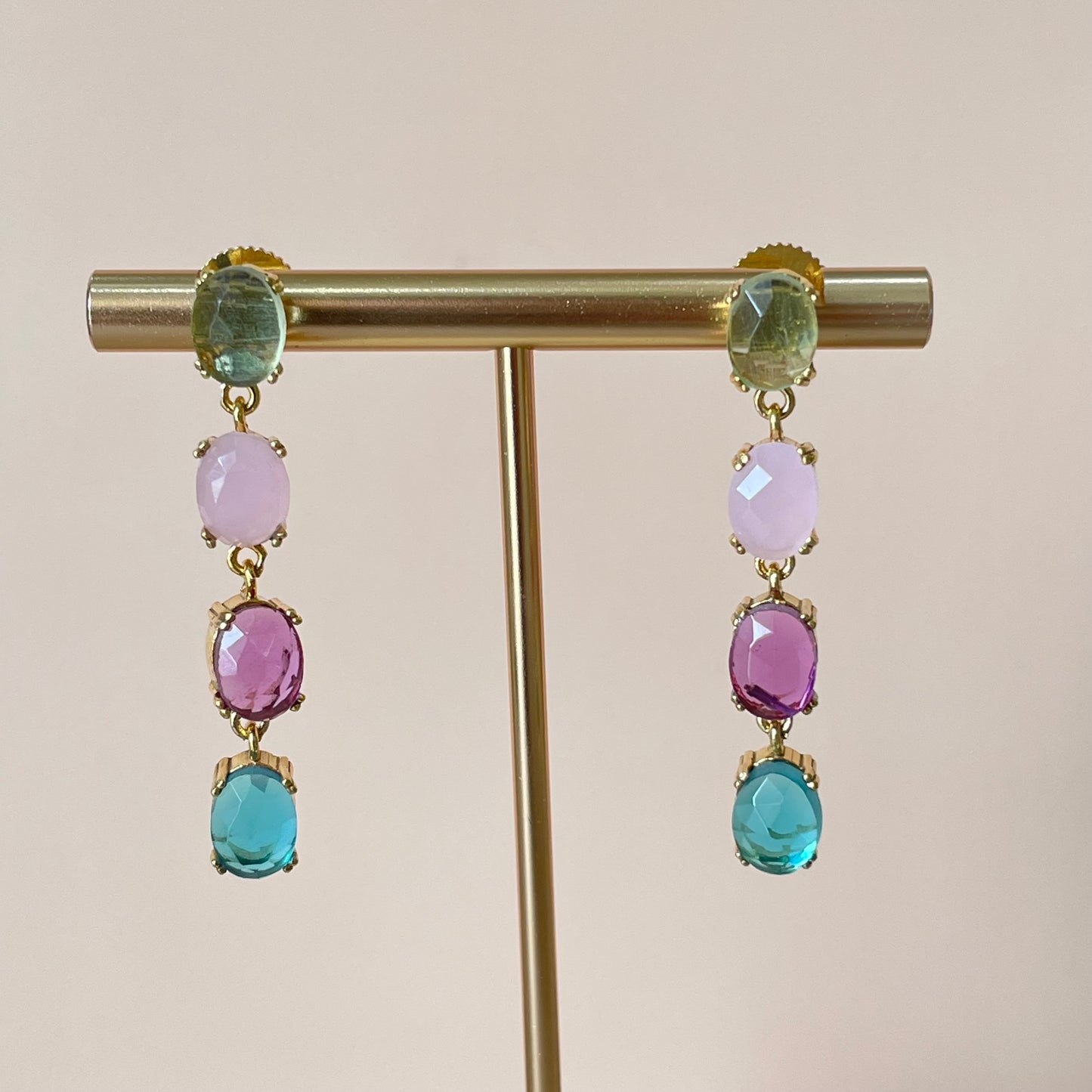 ARETES 4 MULTIGEMSTONES LEMON QUARTZ