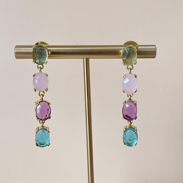 ARETES 4 MULTIGEMSTONES LEMON QUARTZ