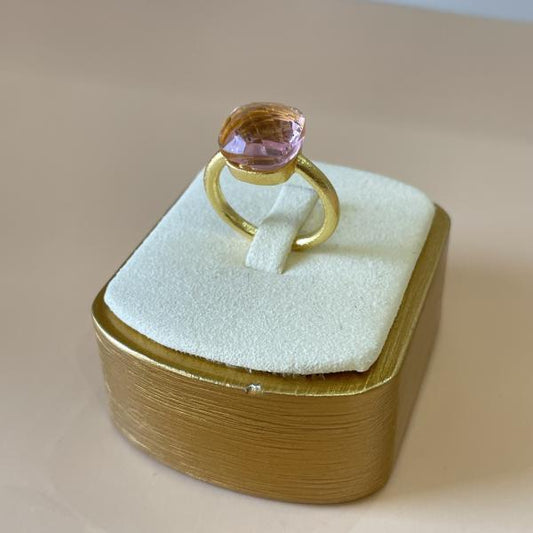 ANILLO GEMSTONE PINK QUARTZ HYDRO