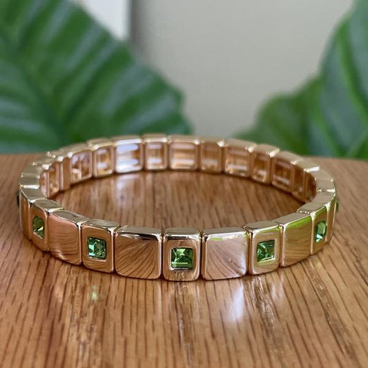 PULSERA ISIS CRISTAL VERDE