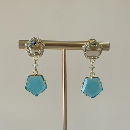 ARETES 2 MULTIGEMSTONES CHAMPAGNE  HYDRO