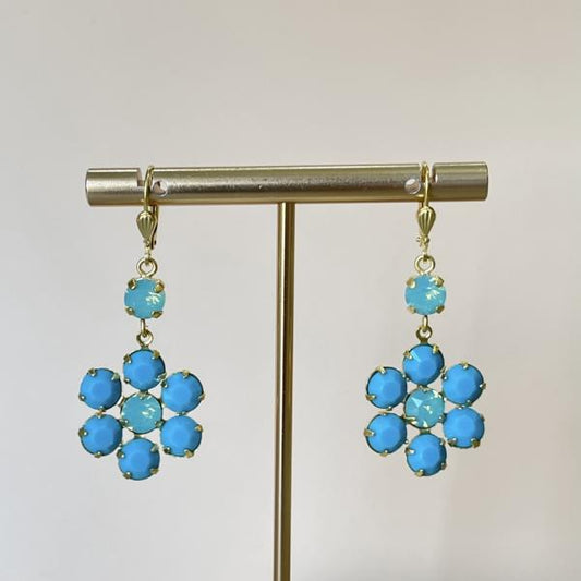 ARETES FLOWER TURQUESA