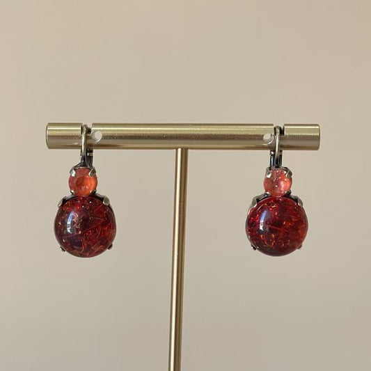 ARETES DORIAN ROJO PIEDRA RED