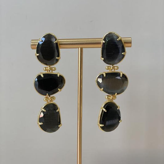 ARETES MARCIA - NEGRO