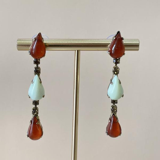 ARETES ARIADNA BLANCO ROJO