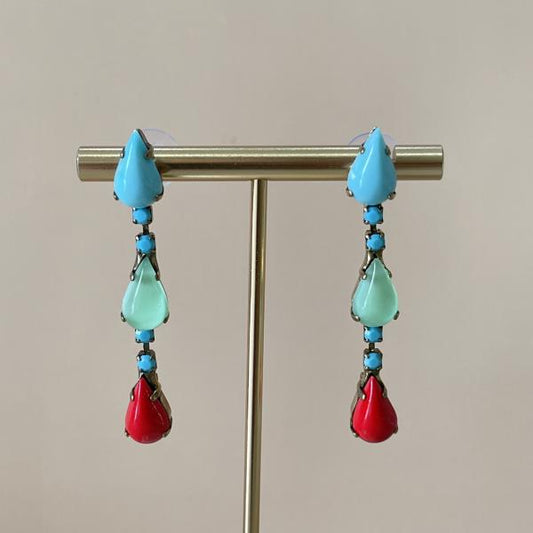 ARETES ARIADNA ROJO TURQUESA