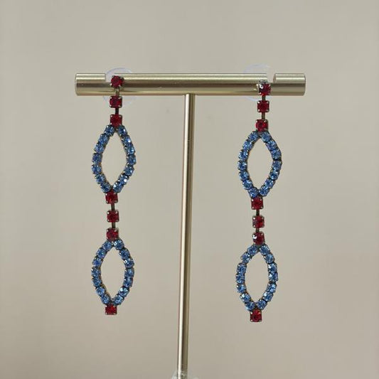 ARETES PEGONITA AZUL Y ROJO