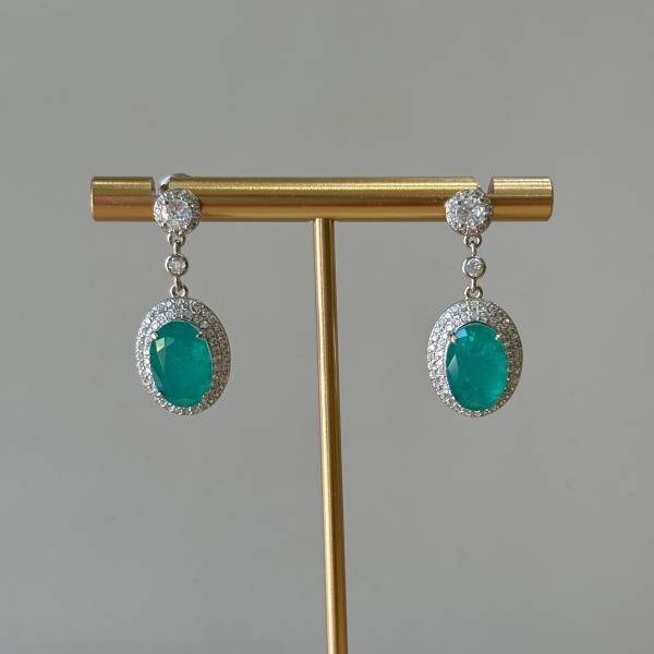 ARETES EMMAS CRISTAL TURMALINA