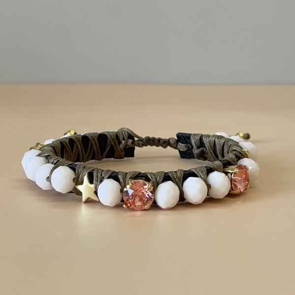 PULSERA FAVORITA PIEDRA ROSA PASTEL CRISTAL ROSA -HC