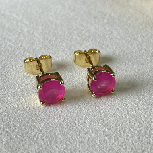 ARETES POST - ROSA NEON