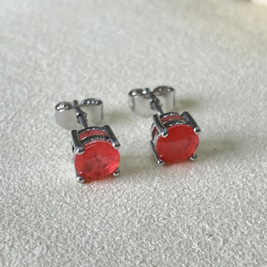 ARETES POST - CORAL SILVER