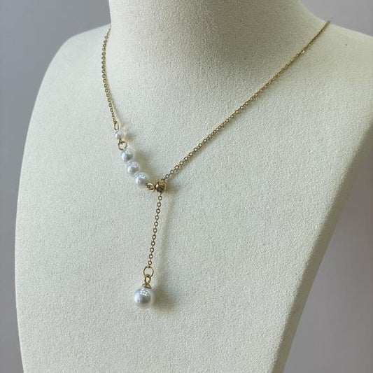 COLLAR LARIAT 5 PERLITAS