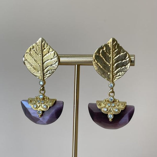 ARETES CHARLES GARDEN -PURPLE
