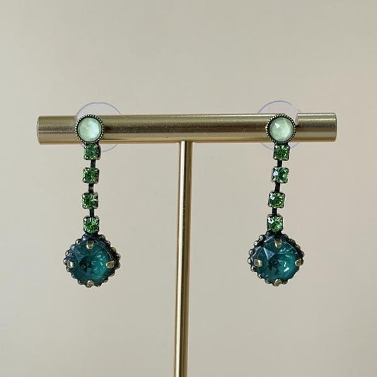 ARETES VERENA AZUL VERDE LIME