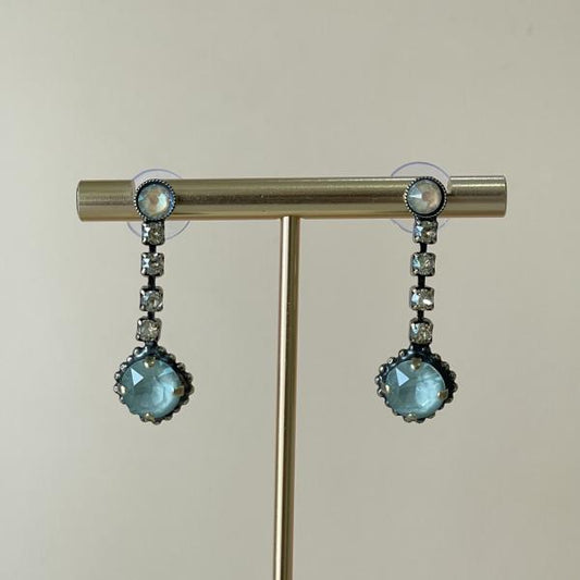 ARETES VERENA AZUL NUBLADO CHAMPAGNE