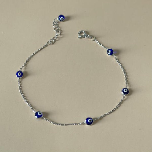 PULSERA SEIS OJOS SILVER