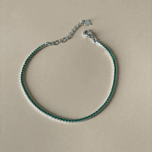 PULSERA TENNIS VERDE