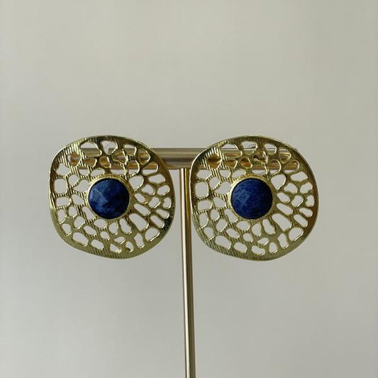ARETES AMATISTA -AZUL