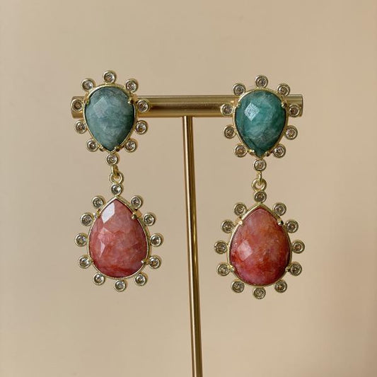 ARETES DESTINY -VERDE ROJO