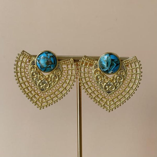 ARETES SABINA -TURQUESA