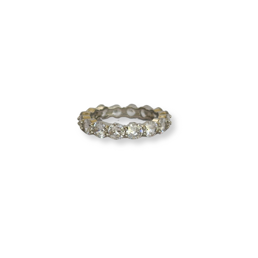 ANILLO CRISTAL REDONDO SILVER