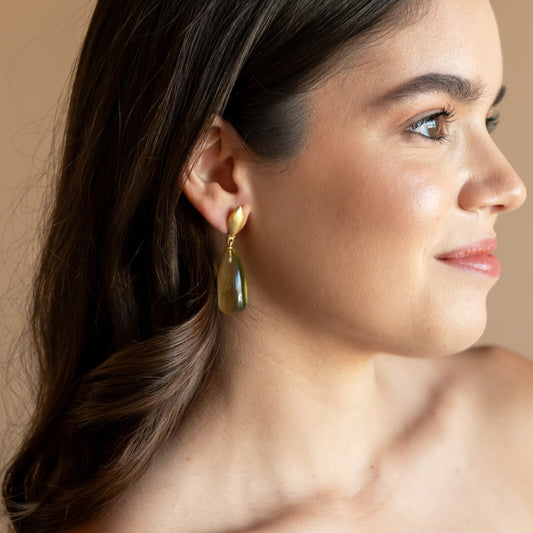 ARETES HEM LEMON QUARTZ