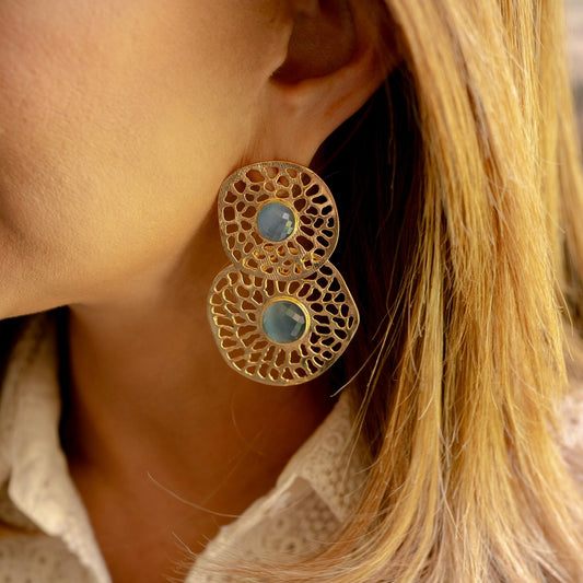 ARETES MONNGUS -AZUL