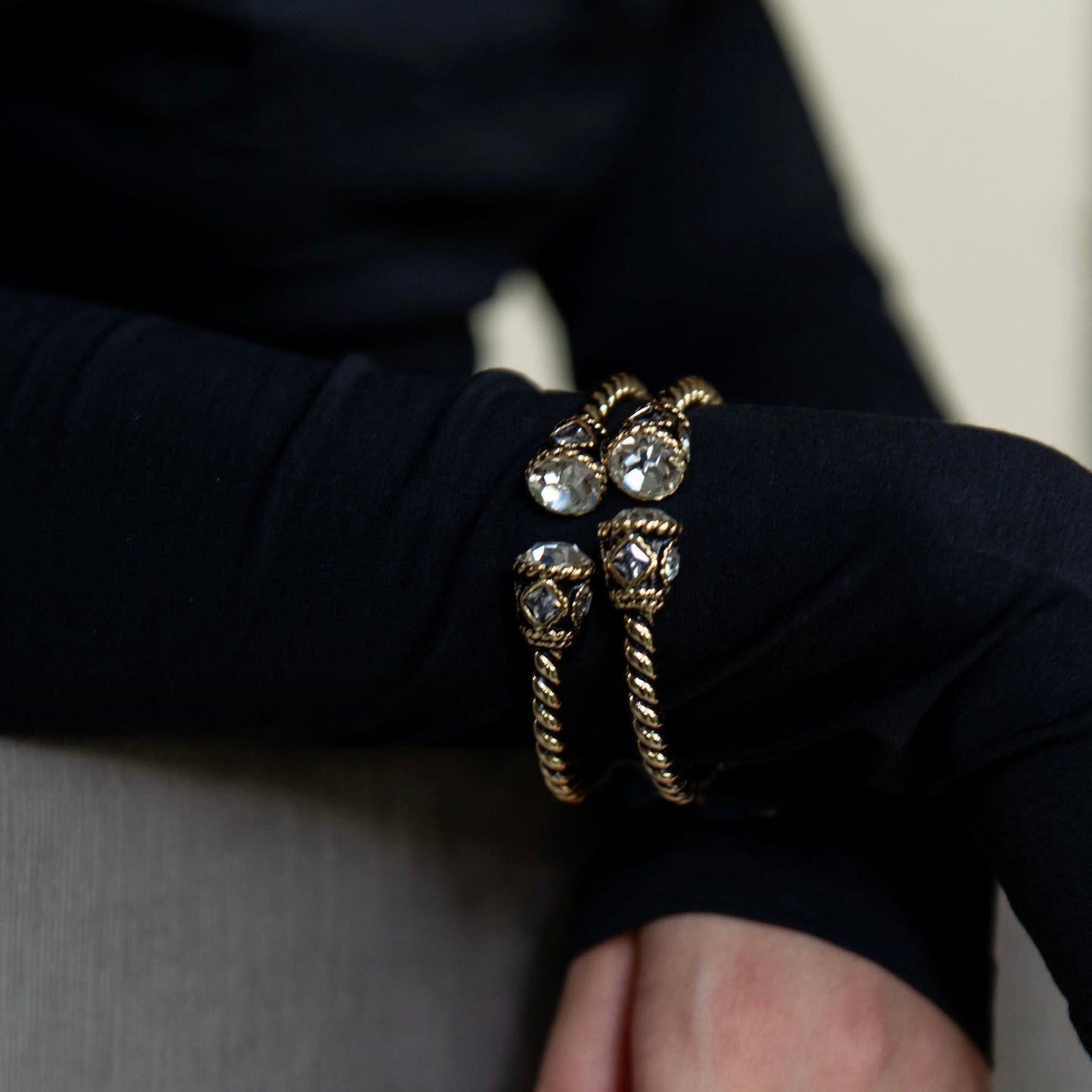 BRAZALETE CUFF CRISTAL CLEAR