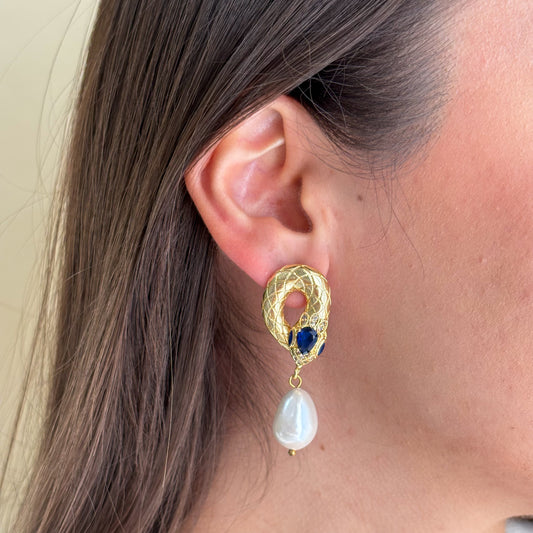 ARETES SNAKE PERLA
