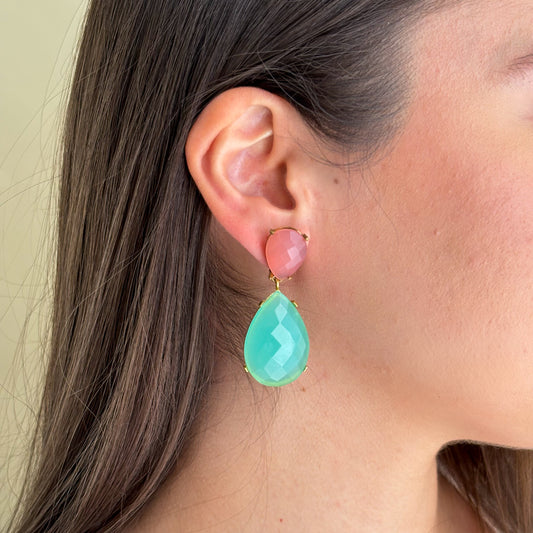 ARETES AQUA & PINK CHALCEDONY HYDRO