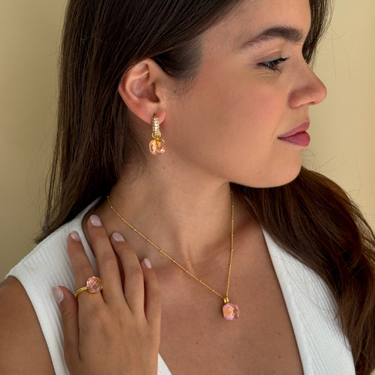 ARETES GEMSTONE PINK QUARTZ