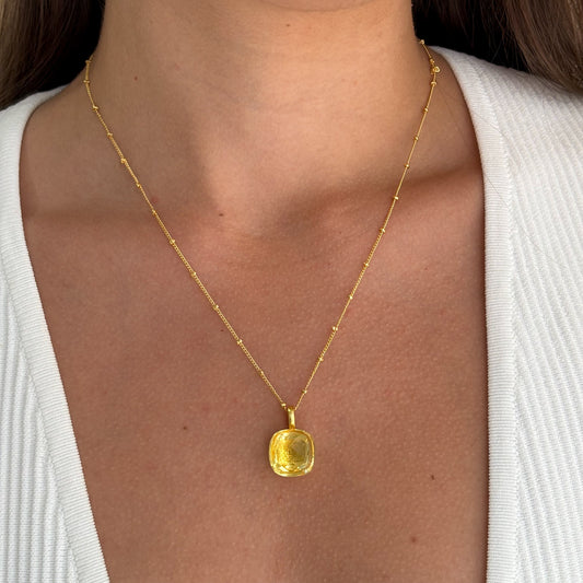 COLLAR GEMSTONE LEMON TOPAZ