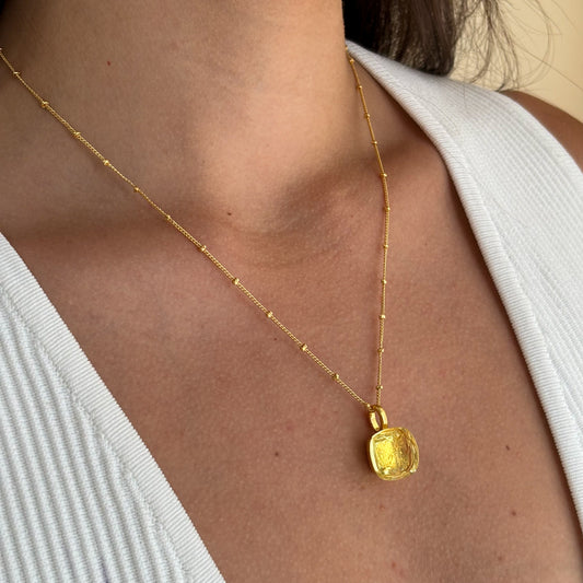 COLLAR GEMSTONE LEMON TOPAZ