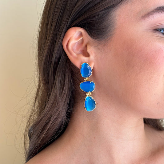 ARETES MARCIA - AZUL
