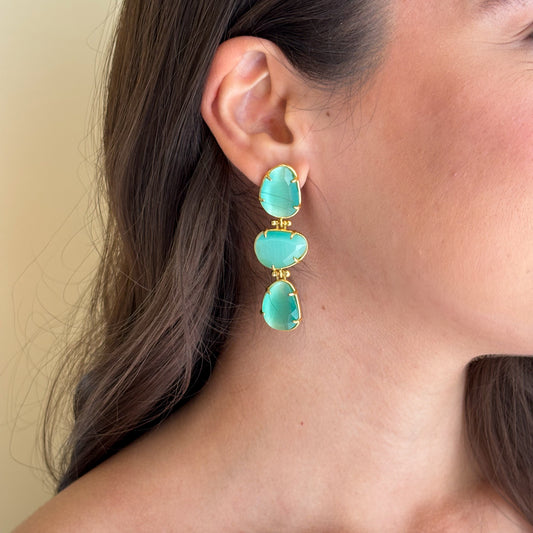 ARETES MARCIA - VERDE MENTA