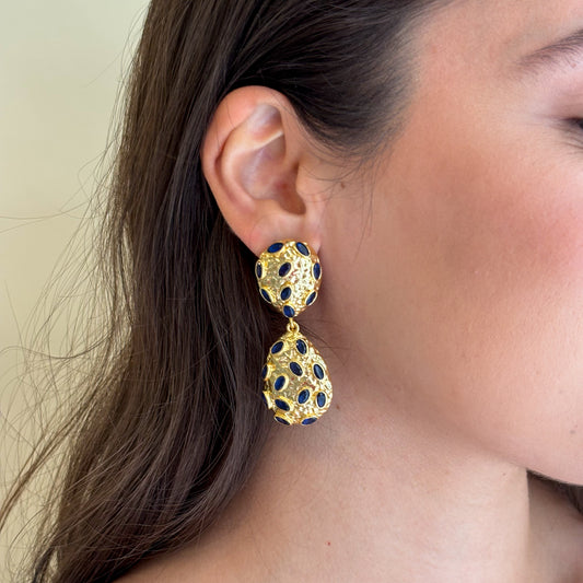 ARETES CALE -AZUL