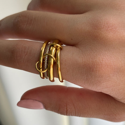 ANILLO CUATRO AROS CON CHURUMBELA
