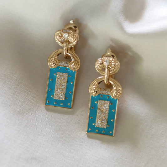 ARETES VALENTINO TURQUESA