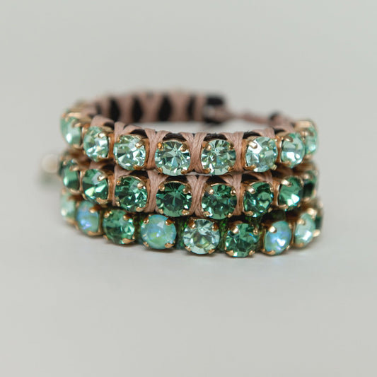 PULSERA FAVORITA MIX VERDE CON HILO VERDE