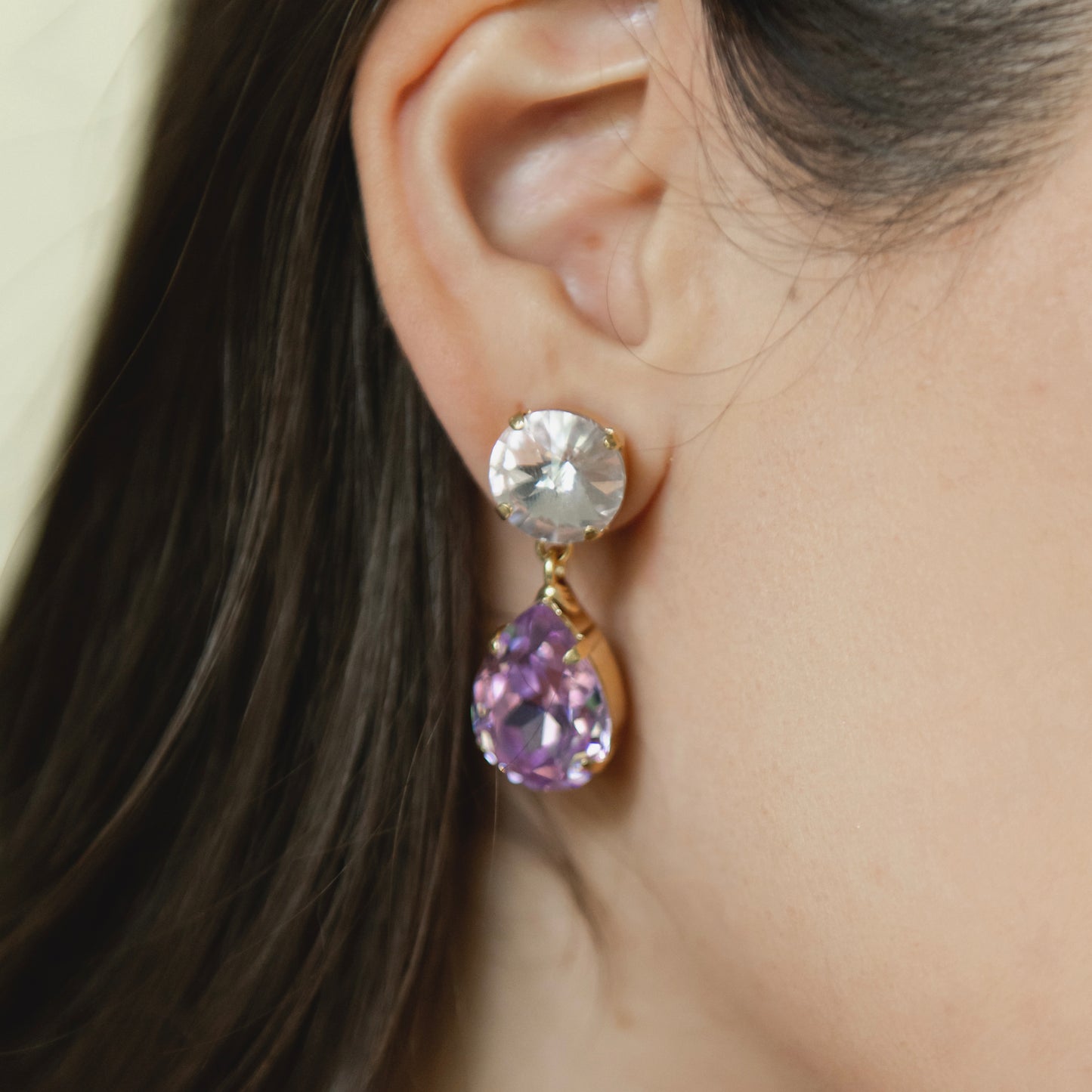 ARETES ROMELIA - ROSA LAVANDA