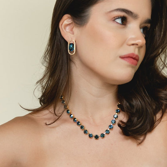 COLLAR SHINE AZUL MARINO