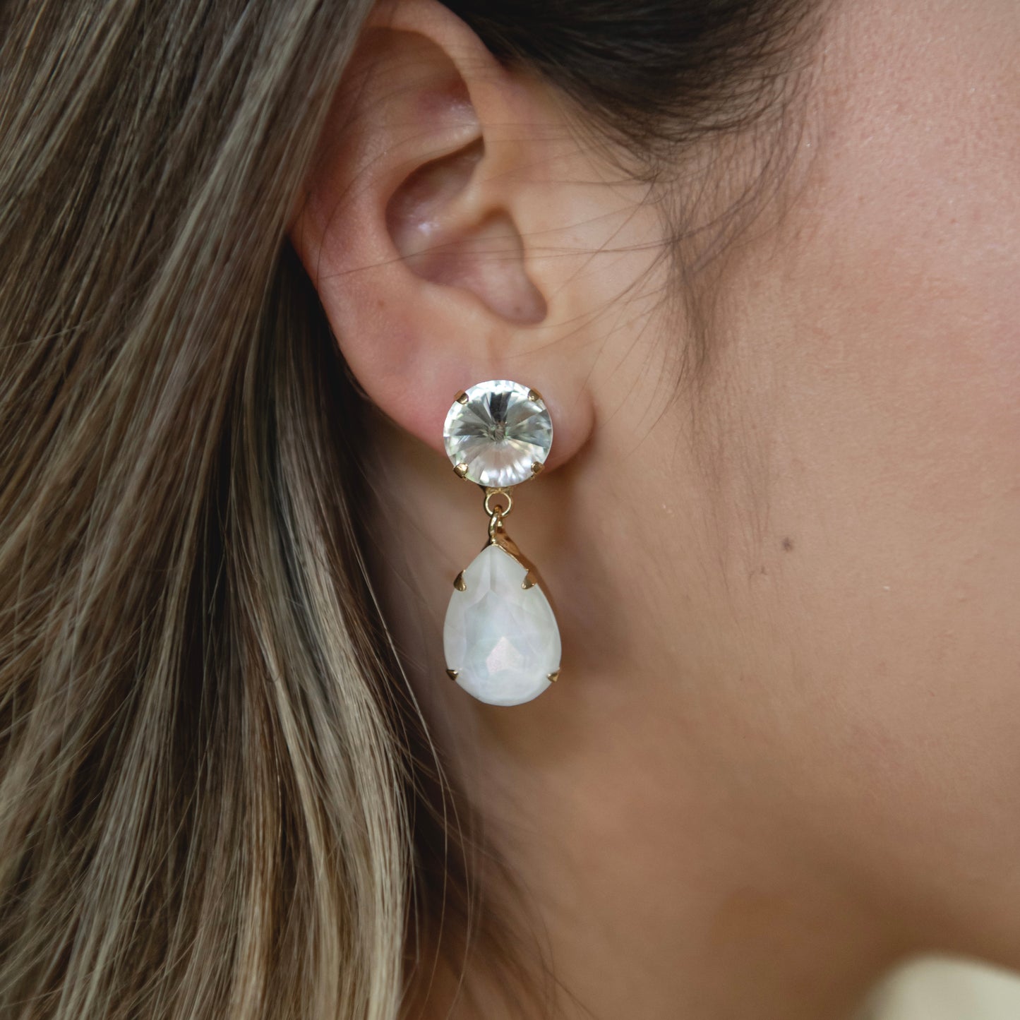 ARETES ROMELIA -BLANCO
