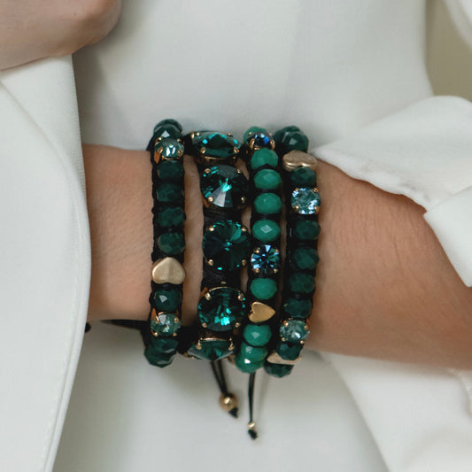 PULSERA FAVORITA PIEDRA VERDE - HN
