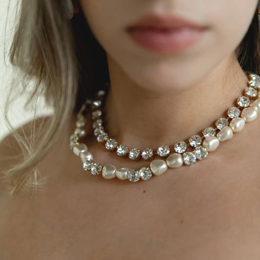 COLLAR ISABEL PERLAS CRISTAL CLEAR
