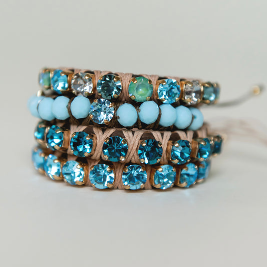 PULSERA FAVORITA PIEDRA AZUL CELESTE -HC