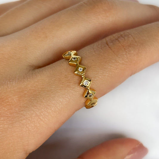 ANILLO ROMBO GOLD