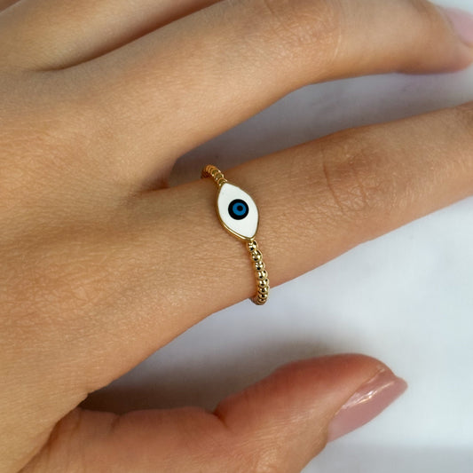 ANILLO BOLITAS CON OJO
